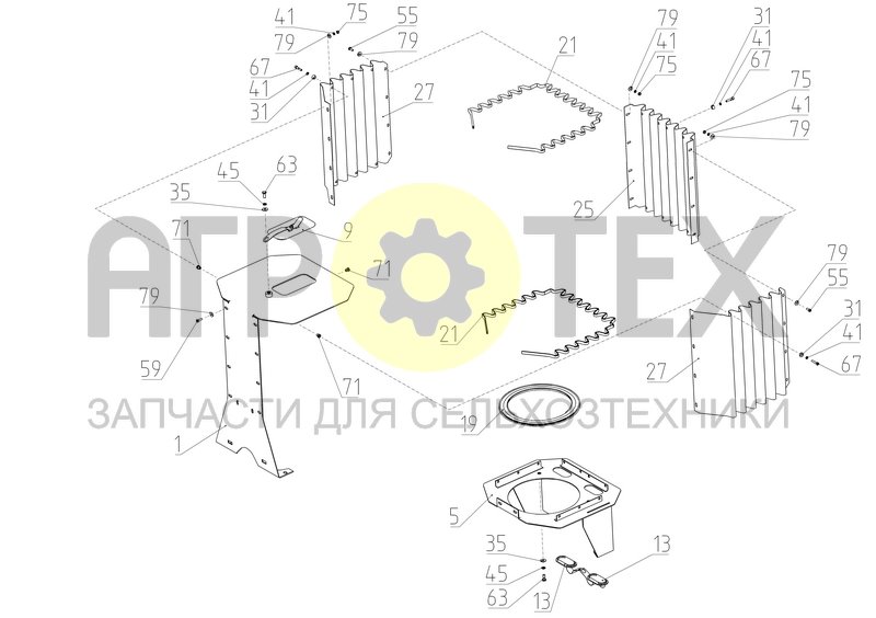 Чертеж Воздухозаборник (181.05.38.960)